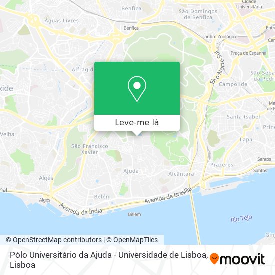 Pólo Universitário da Ajuda - Universidade de Lisboa mapa