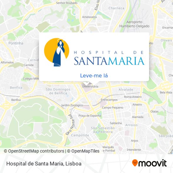 Hospital de Santa Maria mapa