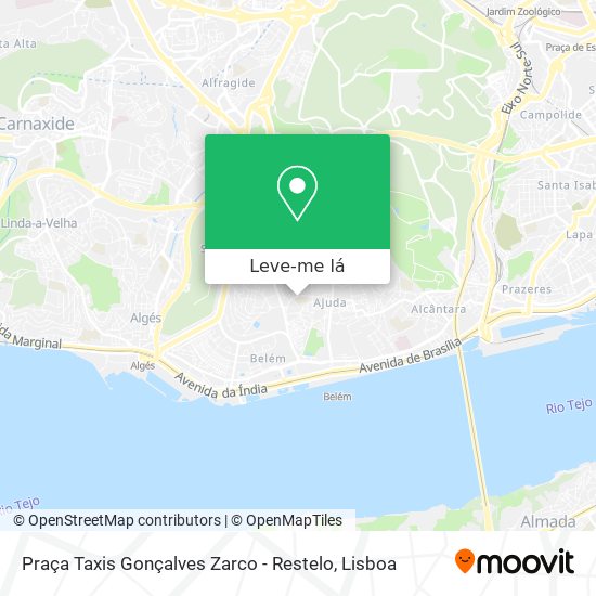 Praça Taxis Gonçalves Zarco - Restelo mapa
