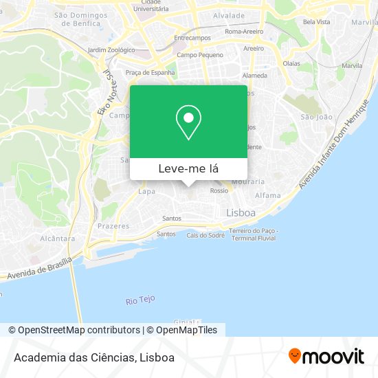 Academia das Ciências mapa