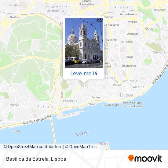 Basílica da Estrela mapa