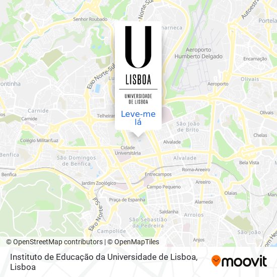 Instituto de Educação da Universidade de Lisboa mapa