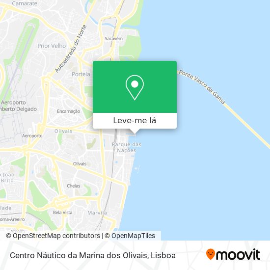 Centro Náutico da Marina dos Olivais mapa