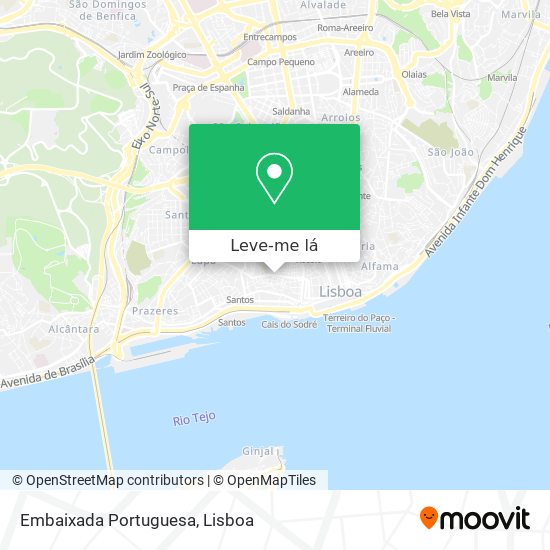 Embaixada Portuguesa mapa
