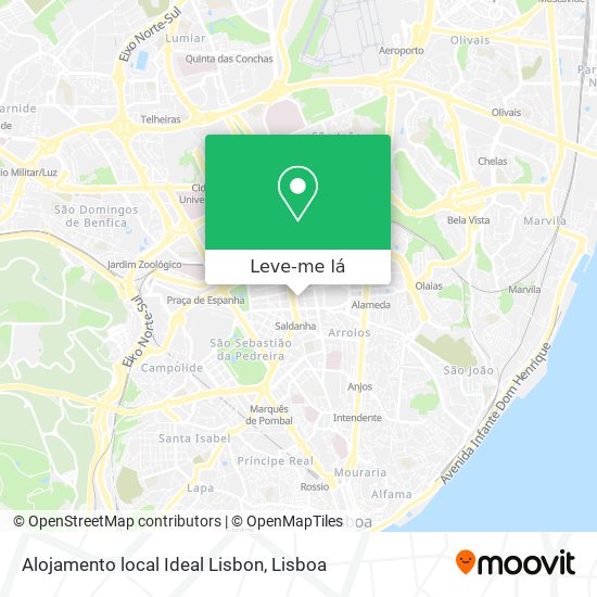 Alojamento local Ideal Lisbon mapa