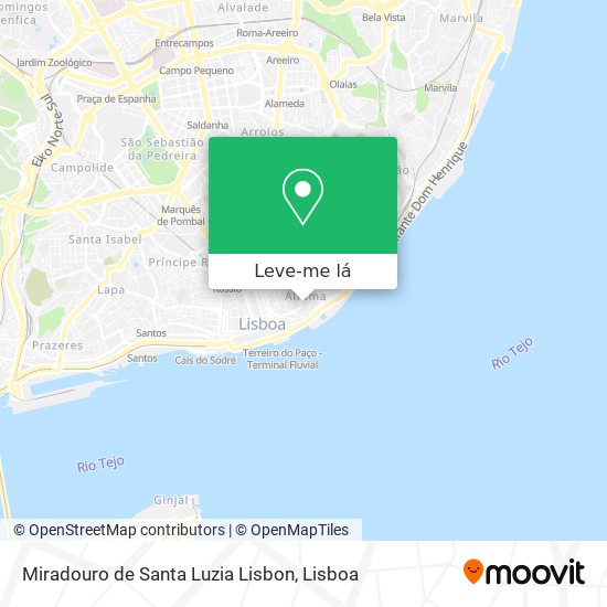 Miradouro de Santa Luzia Lisbon mapa