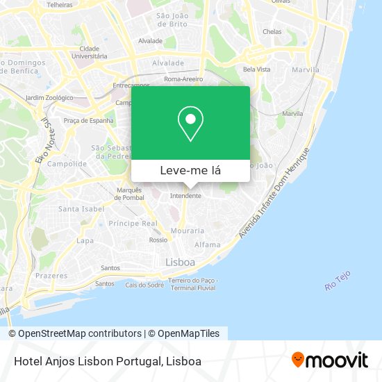 Hotel Anjos Lisbon Portugal mapa