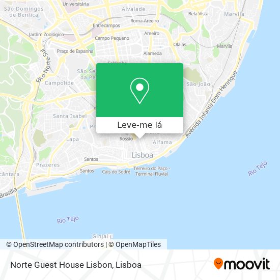 Norte Guest House Lisbon mapa