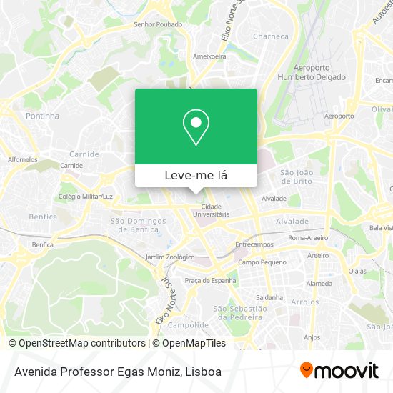 Avenida Professor Egas Moniz mapa