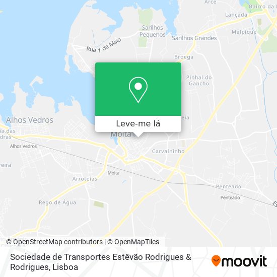 Sociedade de Transportes Estêvão Rodrigues & Rodrigues mapa