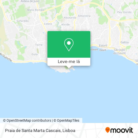 Praia de Santa Marta Cascais mapa