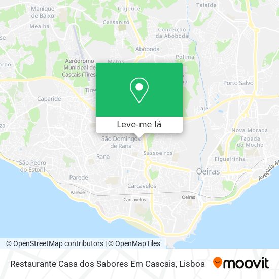 Restaurante Casa dos Sabores Em Cascais mapa