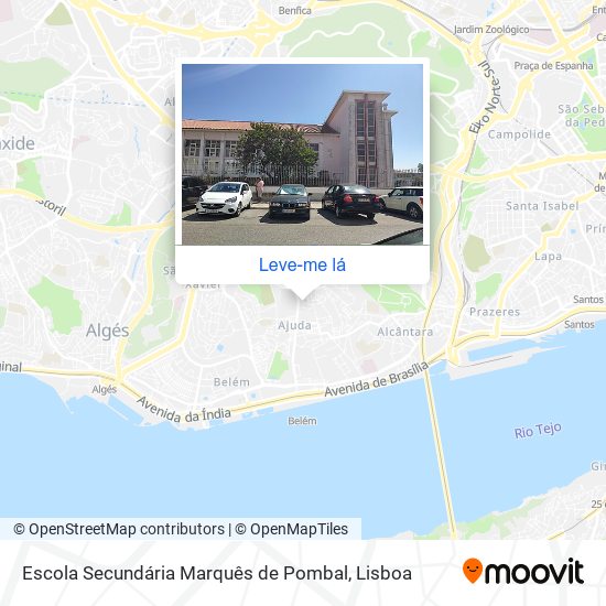 Escola Secundária Marquês de Pombal mapa