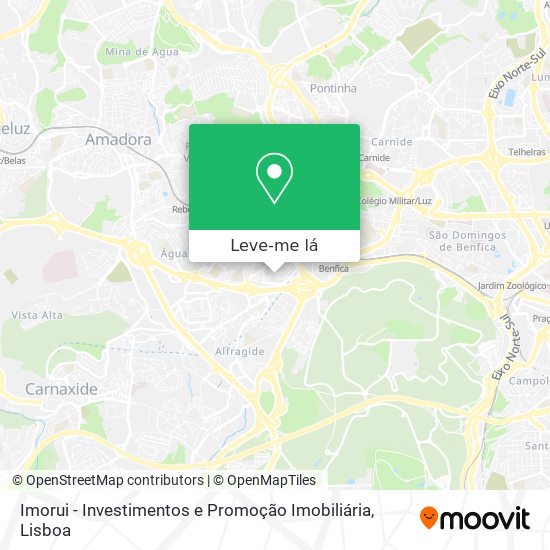 Imorui - Investimentos e Promoção Imobiliária mapa