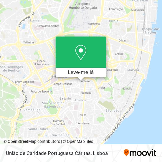 União de Caridade Portuguesa Cáritas mapa