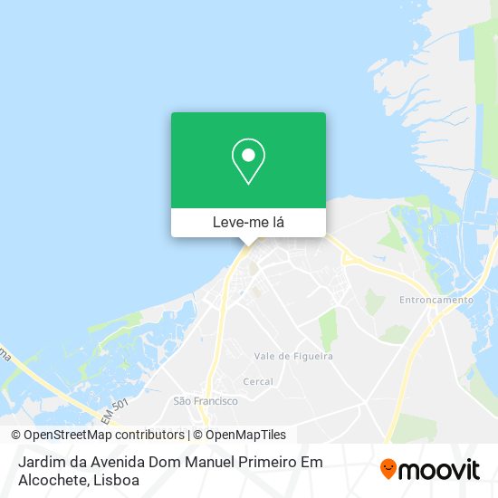 Jardim da Avenida Dom Manuel Primeiro Em Alcochete mapa