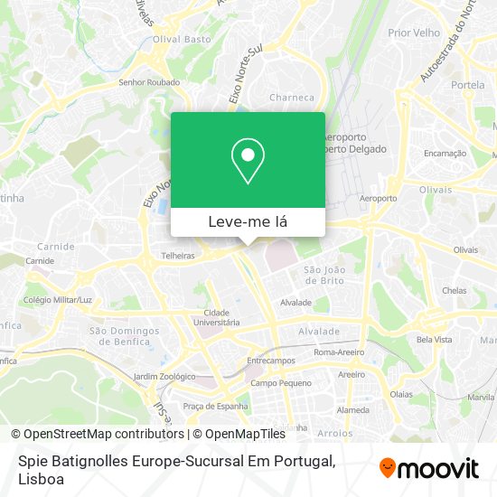 Spie Batignolles Europe-Sucursal Em Portugal mapa