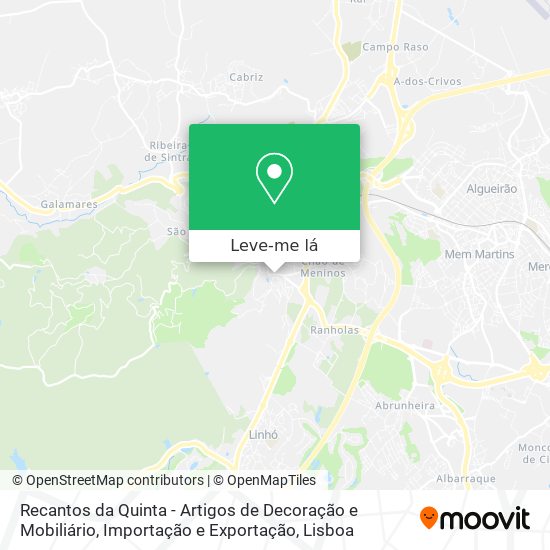 Recantos da Quinta - Artigos de Decoração e Mobiliário, Importação e Exportação mapa