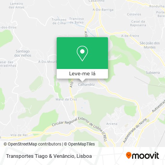 Transportes Tiago & Venâncio mapa