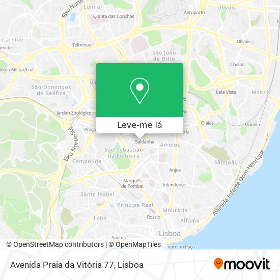 Avenida Praia da Vitória 77 mapa