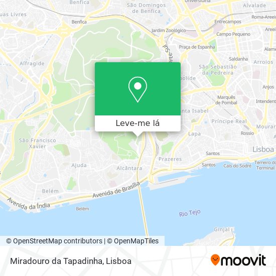 Miradouro da Tapadinha mapa