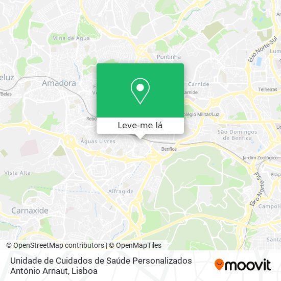 Unidade de Cuidados de Saúde Personalizados António Arnaut mapa