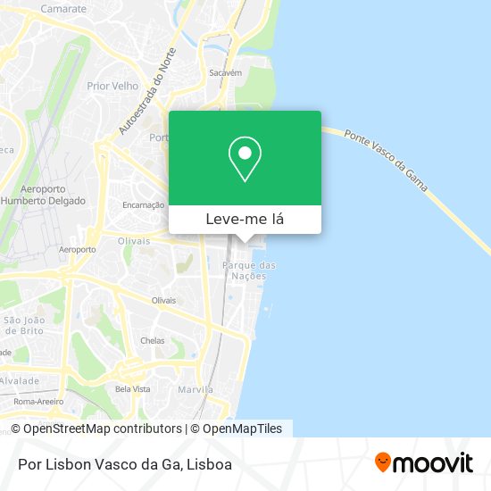 Por Lisbon Vasco da Ga mapa