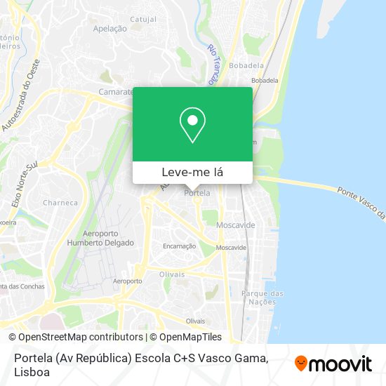 Portela (Av República) Escola C+S Vasco Gama mapa