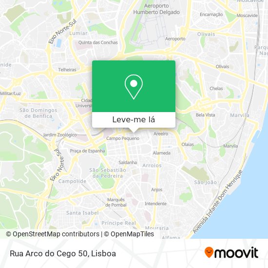 Rua Arco do Cego 50 mapa