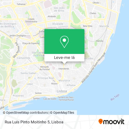 Rua Luís Pinto Moitinho 5 mapa