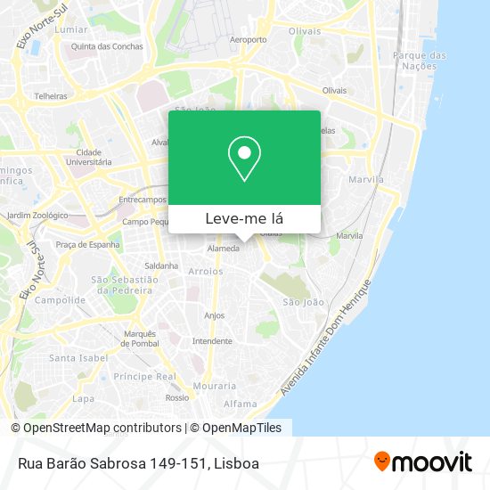 Rua Barão Sabrosa 149-151 mapa