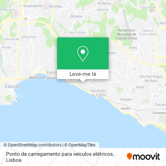 Ponto de carregamento para veículos elétricos mapa