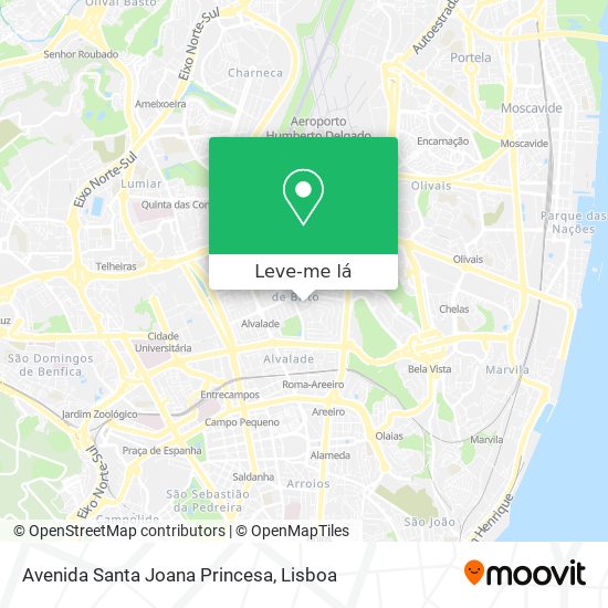 Avenida Santa Joana Princesa mapa