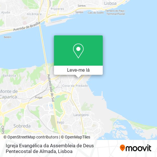 Igreja Evangélica da Assembleia de Deus Pentecostal de Almada mapa