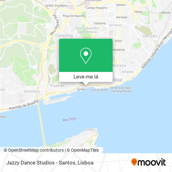 Jazzy Dance Studios - Santos mapa