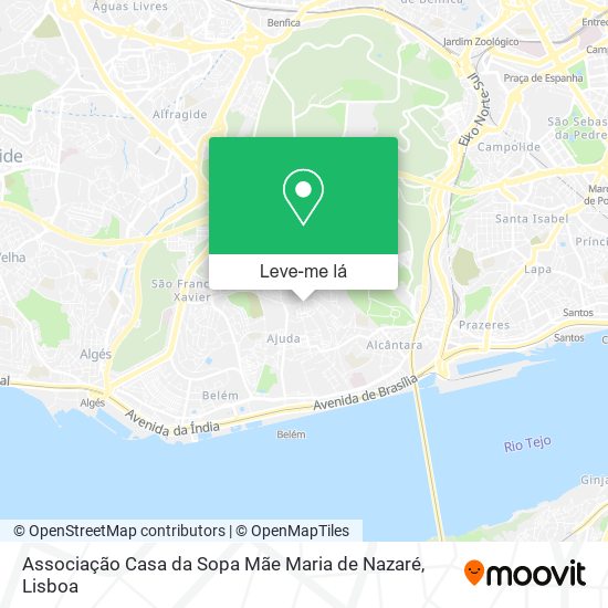 Associação Casa da Sopa Mãe Maria de Nazaré mapa