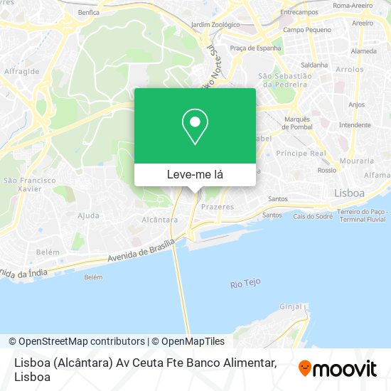 Lisboa (Alcântara) Av Ceuta Fte Banco Alimentar mapa