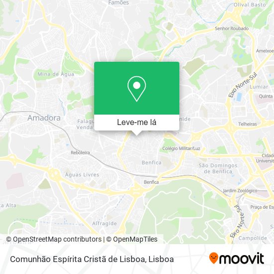 Comunhão Espírita Cristã de Lisboa mapa