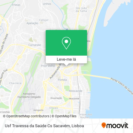 Usf Travessa da Saúde Cs Sacavém mapa