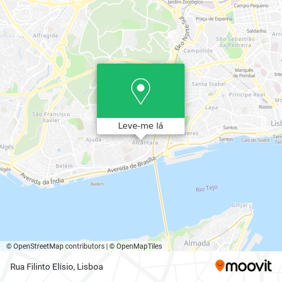 Rua Filinto Elísio mapa