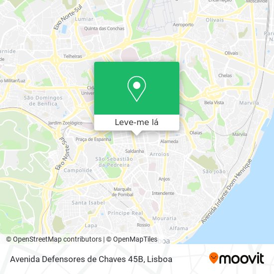 Avenida Defensores de Chaves 45B mapa