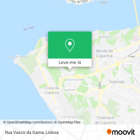 Rua Vasco da Gama mapa