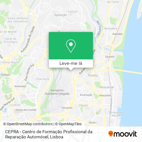 CEPRA - Centro de Formação Profissional da Reparação Automóvel mapa