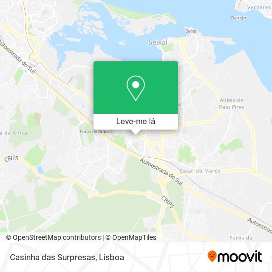 Casinha das Surpresas mapa