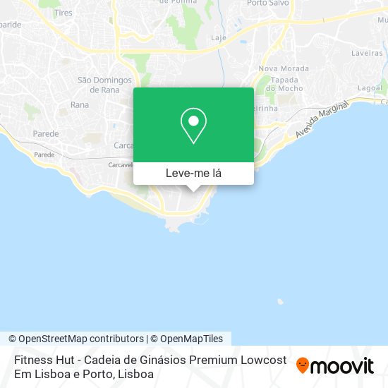 Fitness Hut - Cadeia de Ginásios Premium Lowcost Em Lisboa e Porto mapa