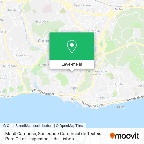 Maçã Camoesa, Sociedade Comercial de Texteis Para O Lar, Unipessoal, Lda mapa