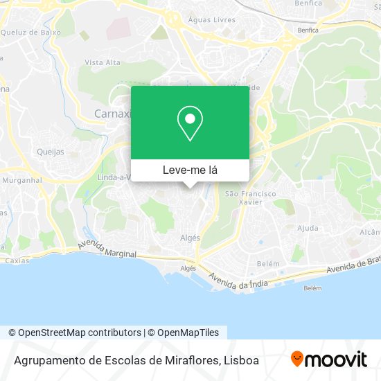 Agrupamento de Escolas de Miraflores mapa