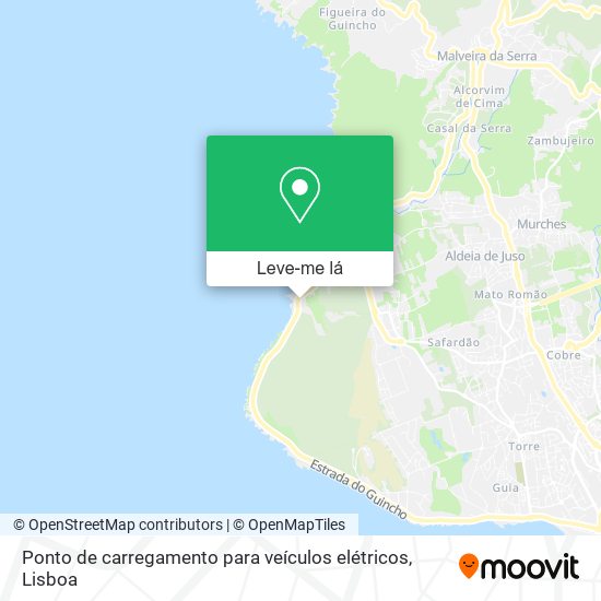 Ponto de carregamento para veículos elétricos mapa