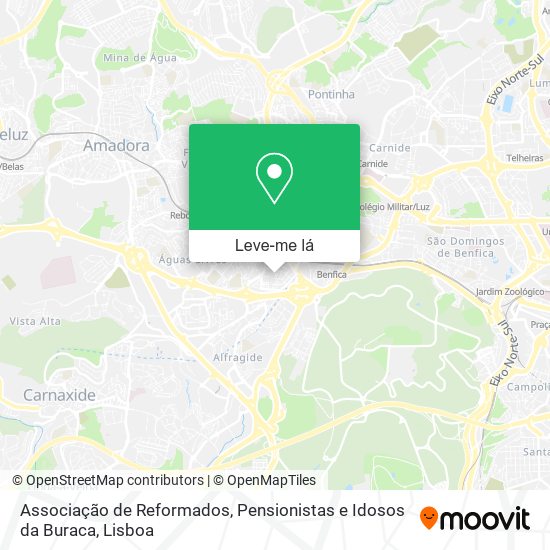 Associação de Reformados, Pensionistas e Idosos da Buraca mapa