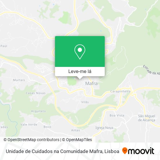 Unidade de Cuidados na Comunidade Mafra mapa